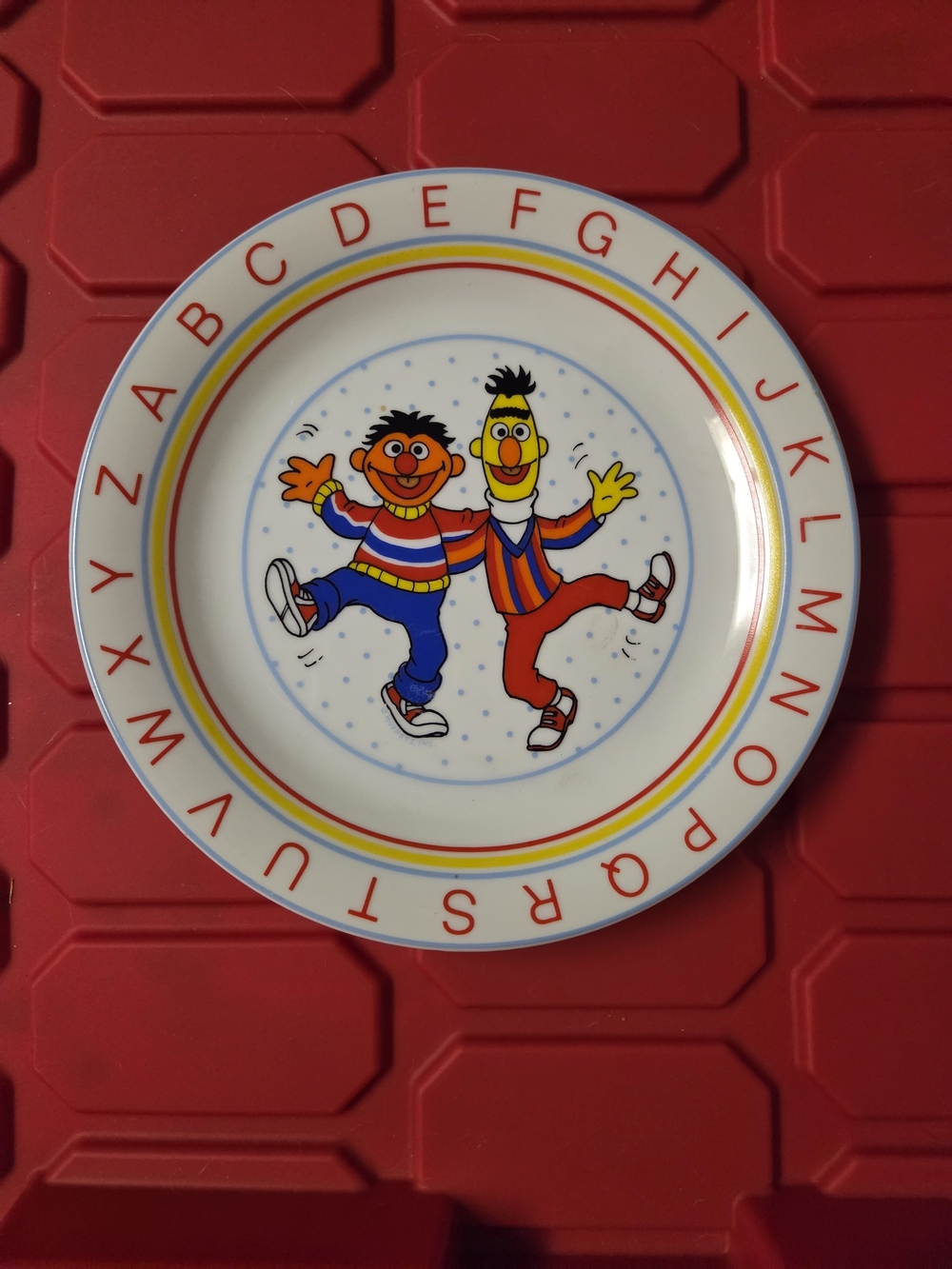 Sesame Street Collector Alphabet Plate with Ernie & Bert